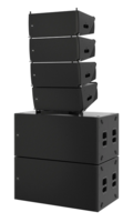 DUAL 10" POWERED LINE ARRAY LOUDSPEAKER, 105 DEGREE COVERAGE, 600 WATTS CONT (400 LF, 200 HF)